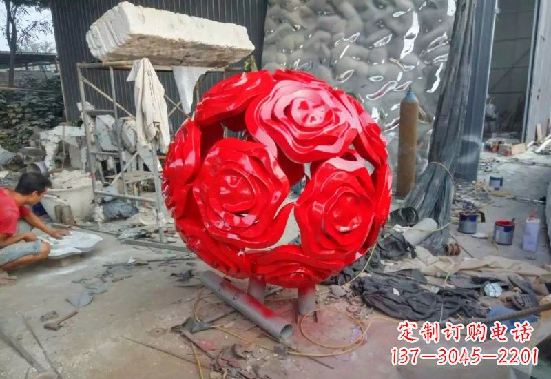 沧州不锈钢玫瑰雕塑让玫瑰之美永存