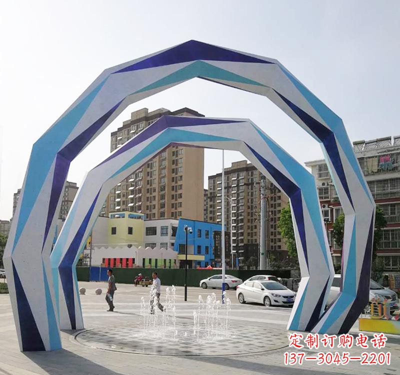 沧州不锈钢拱门雕塑令人惊叹的艺术品