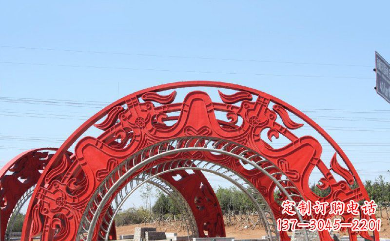 沧州不锈钢拱门雕塑美丽的艺术精品