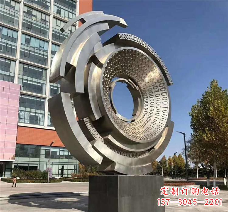 沧州不锈钢齿轮雕塑流动的美丽