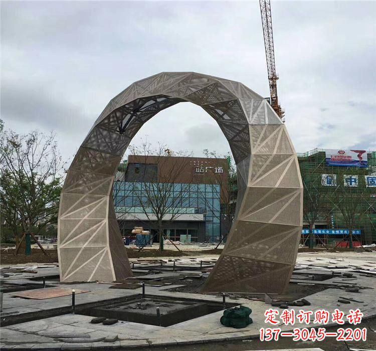 沧州不锈钢拱门雕塑精美外观,古典气息