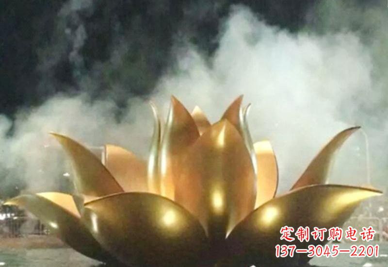沧州不锈钢莲花喷泉雕塑——让美景更加精彩