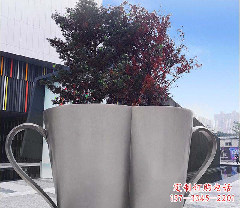 沧州不锈钢花盆雕塑美观耐用