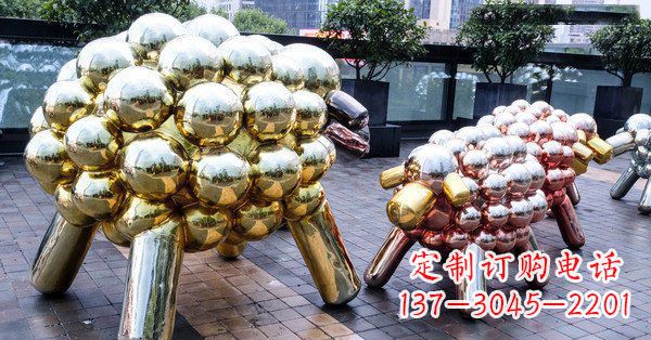 沧州不锈钢动物雕塑肖恩的小羊