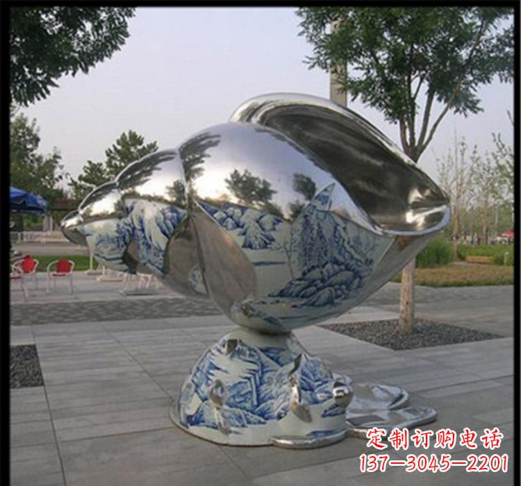 沧州不锈钢海螺景观雕塑精美的海景景观