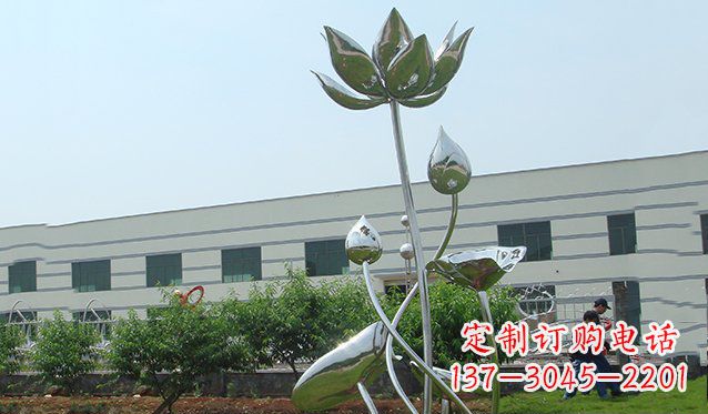 沧州不锈钢荷花雕塑