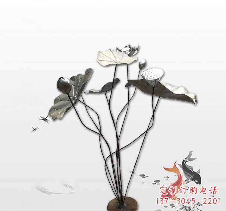 沧州不锈钢荷叶雕塑艺术的精美结合
