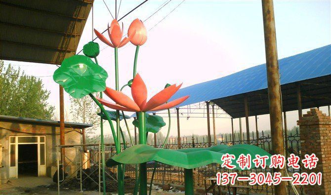 沧州不锈钢荷叶雕塑精美而优雅