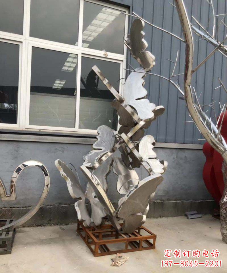 沧州蝴蝶之舞不锈钢雕塑精美绝伦