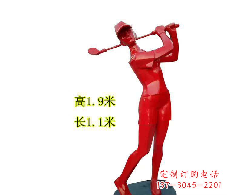 沧州不锈钢制作的高尔夫球运动雕塑