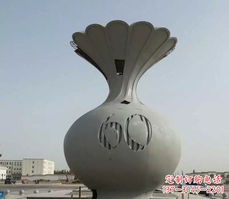 沧州精美不锈钢花篮雕塑
