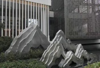沧州不锈钢公园小区精美的假山雕塑