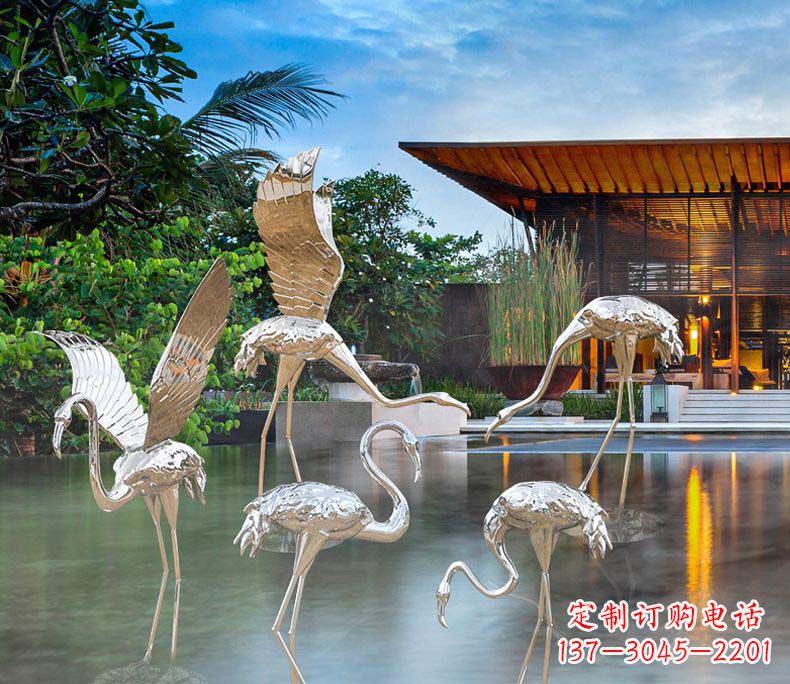 沧州精美不锈钢火烈鸟雕塑