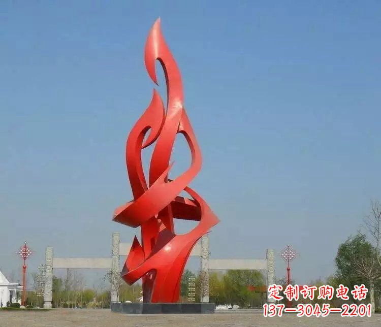 沧州火苗雕塑点缀城市景观