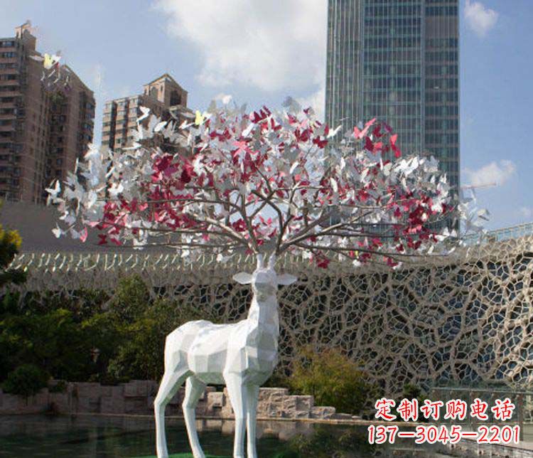 沧州不锈钢梅花鹿雕塑艺术的精美结晶
