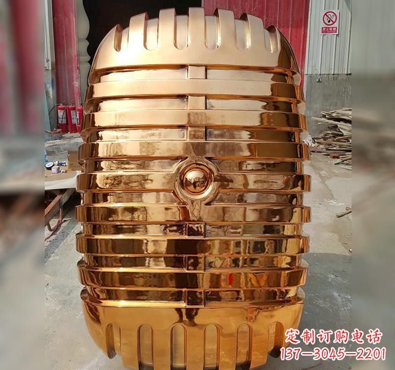 沧州不锈钢话筒雕塑传承历史的象征
