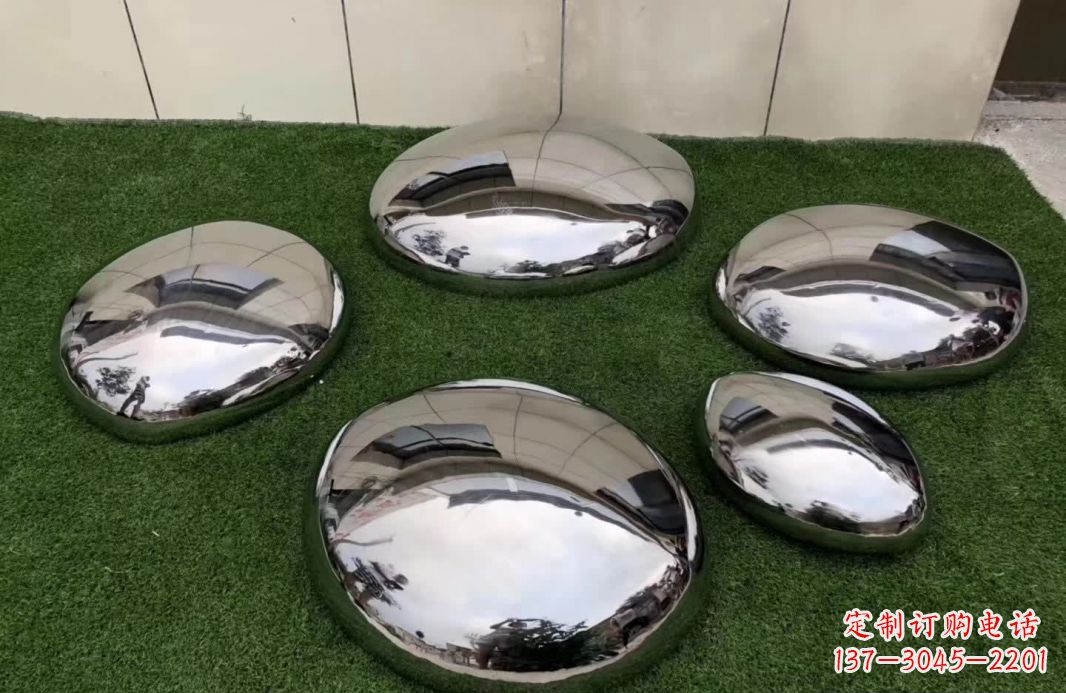 沧州精致灵动的不锈钢鹅卵石雕塑