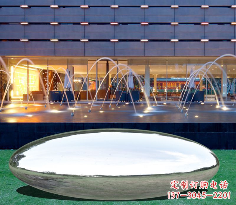沧州不锈钢镜面鹅卵石雕塑