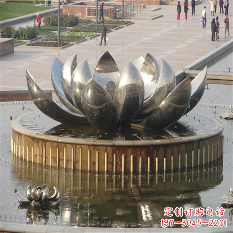 沧州不锈钢莲花喷泉——艺术与美的完美结合