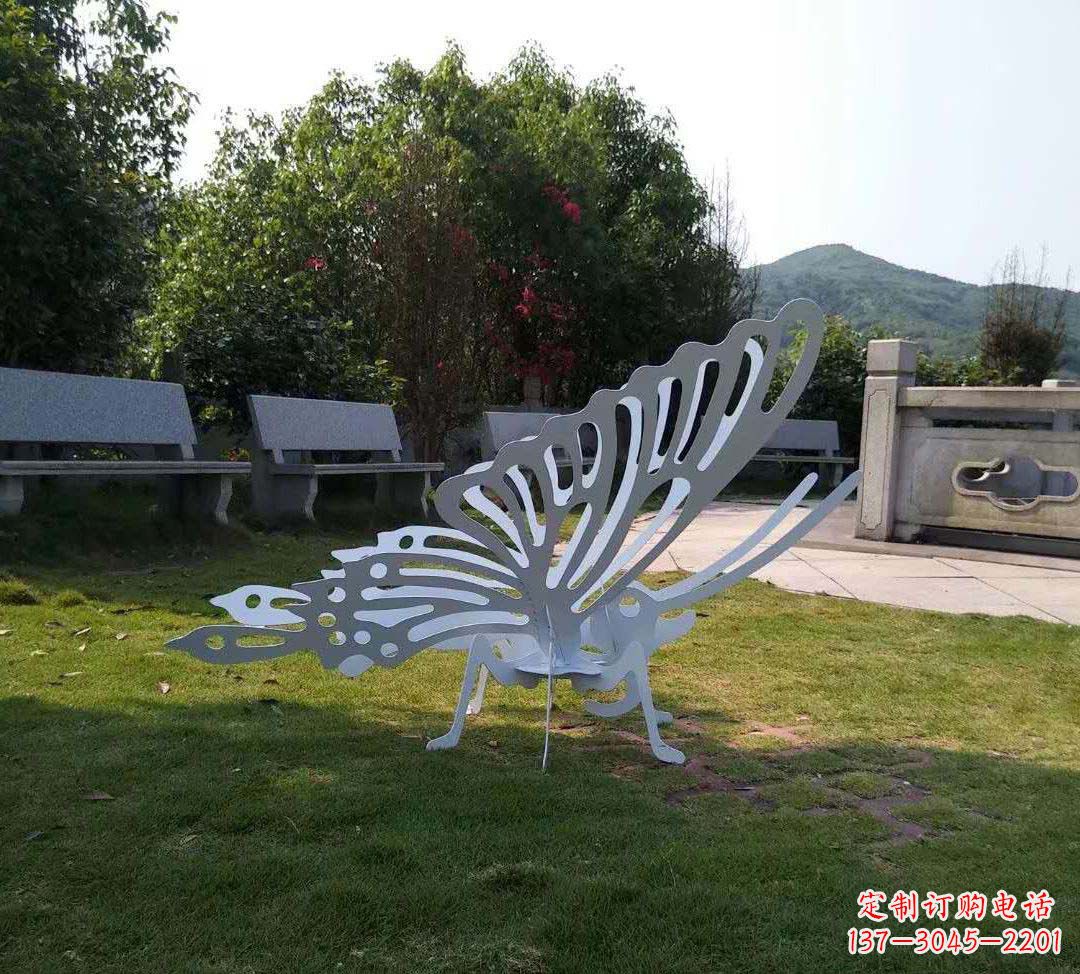沧州不锈钢镂空蝴蝶装饰雕塑精美雕塑点缀美好生活