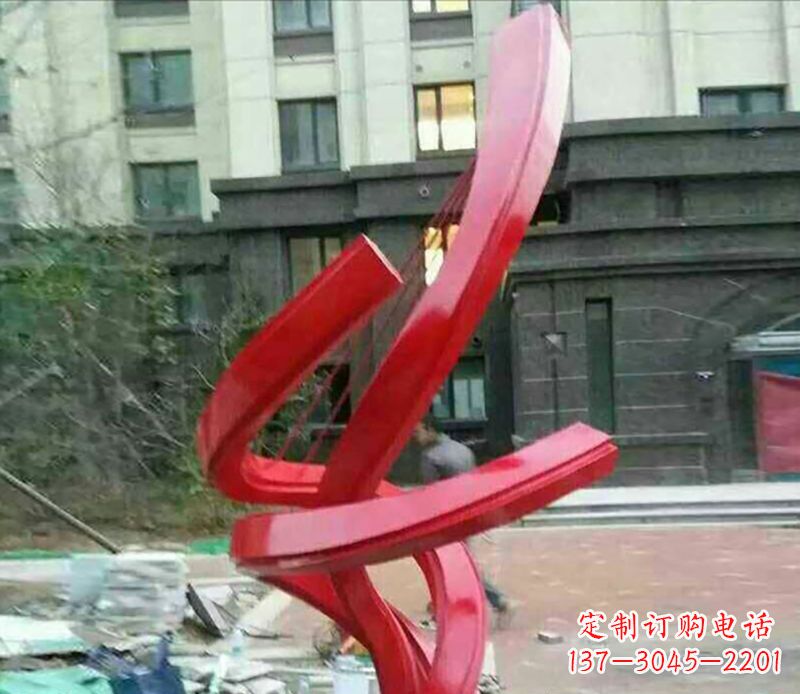 沧州不锈钢螺旋飘带雕塑