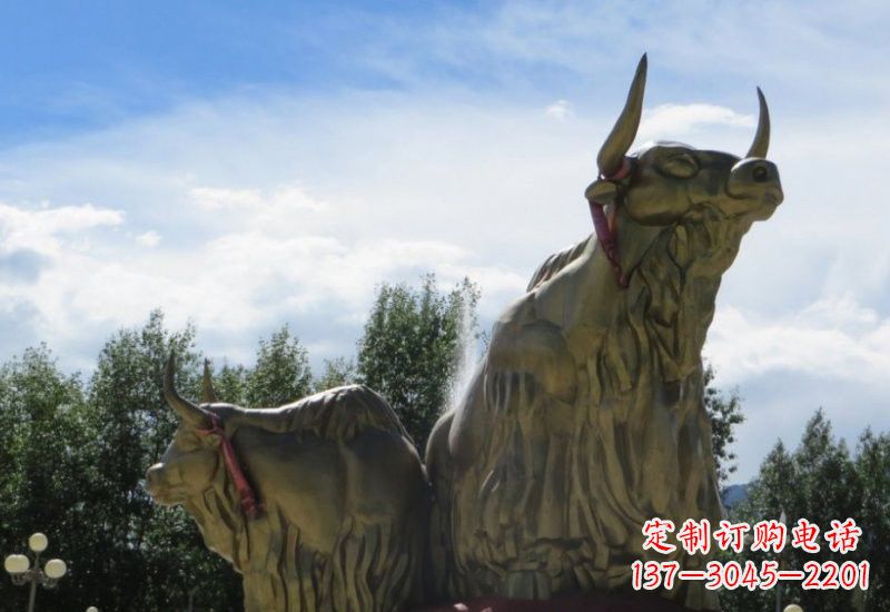 沧州不锈钢牦牛雕塑一种传统文化的精美传承
