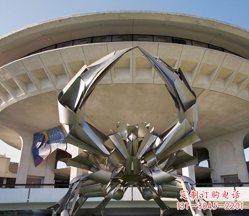 沧州不锈钢螃蟹雕塑美观耐候的户外装饰