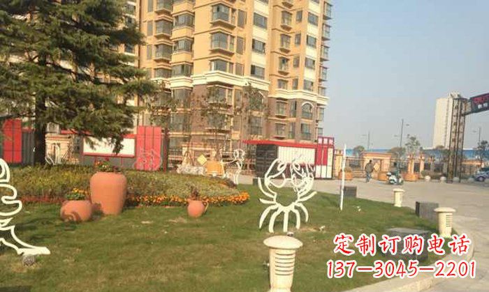 沧州不锈钢螃蟹雕塑精致美观的艺术之作
