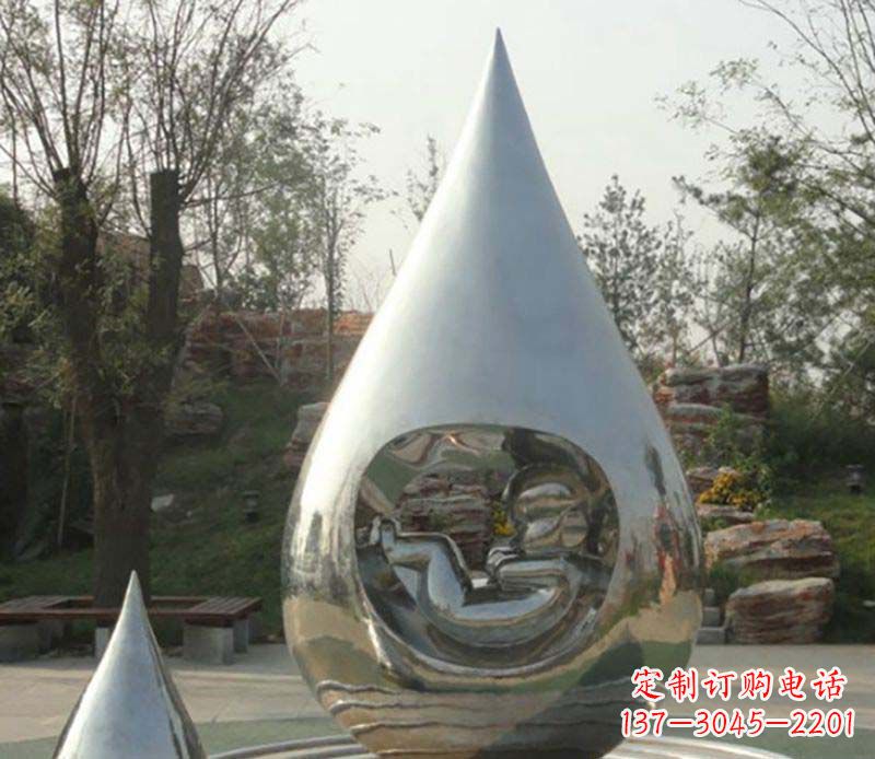 沧州不锈钢水滴雕塑精致简约的艺术之美