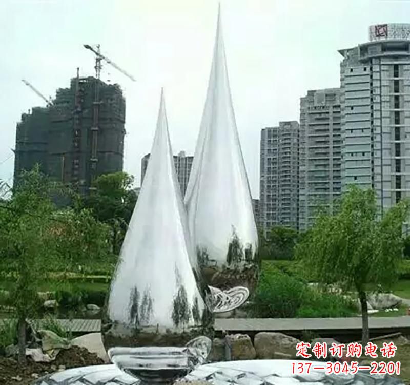 沧州不锈钢水滴拱门雕塑