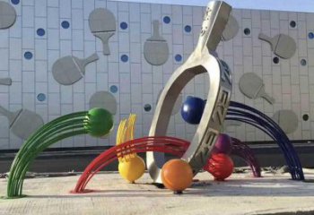 沧州不锈钢乒乓球拍雕塑