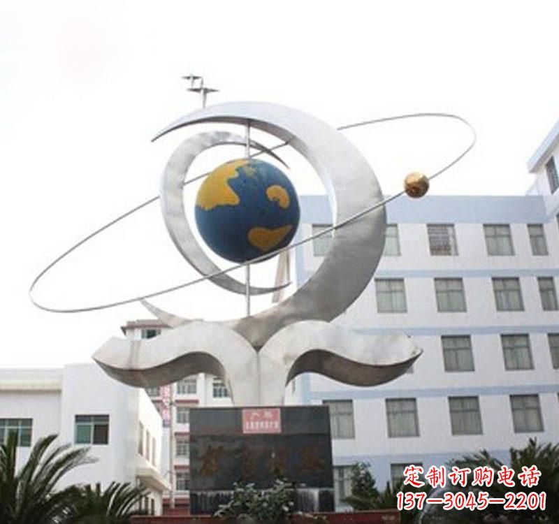 沧州不锈钢校园地球仪雕塑