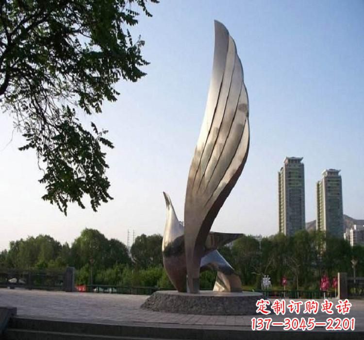 沧州精美的不锈钢翅膀雕塑