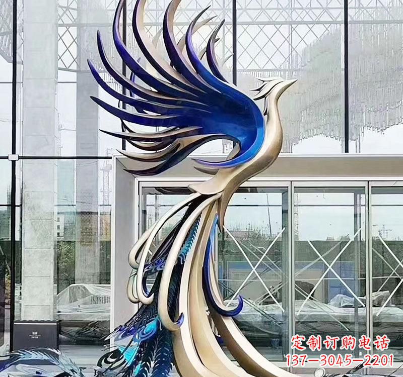 沧州不锈钢艺术凤凰雕塑——璀璨夺目的艺术之美