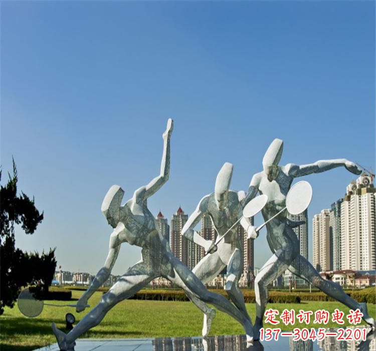 沧州不锈钢羽毛球雕塑——拓展你的园林视野