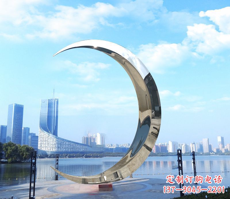 沧州不锈钢月亮雕塑象征着美丽的月亮