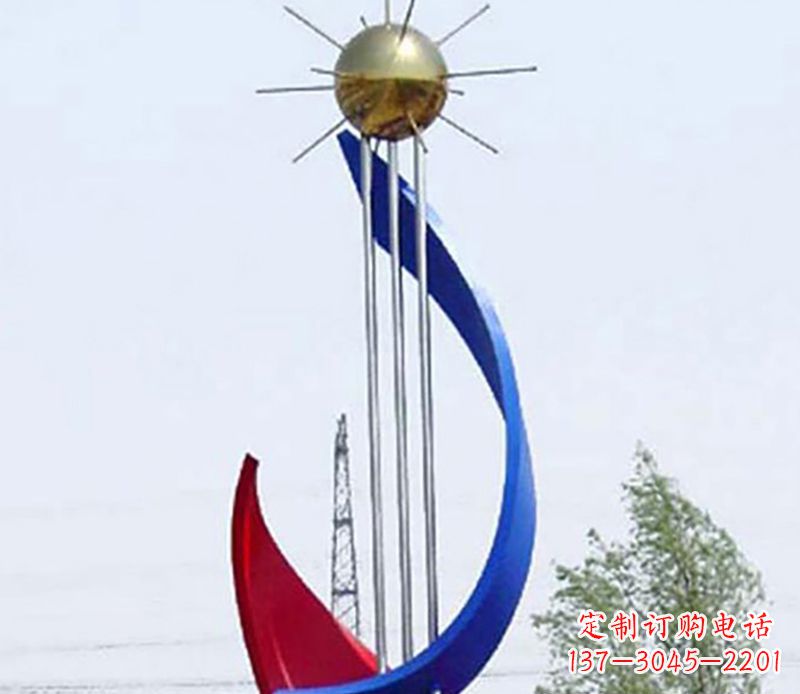 沧州流动的美——不锈钢飘带雕塑