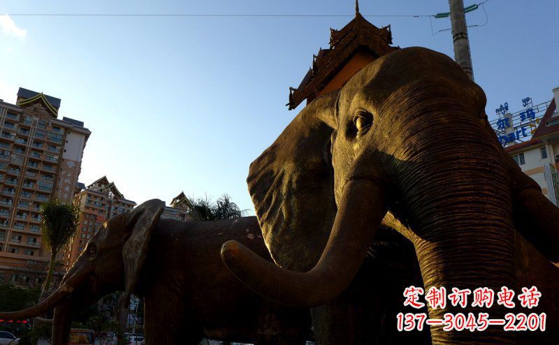 沧州步行街上的大象雕塑——给街道带来活力