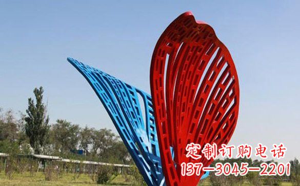 沧州彩色不锈钢抽象蝴蝶雕塑