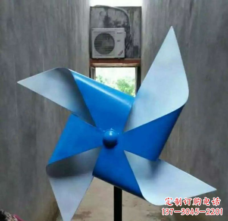 沧州色彩斑斓的不锈钢风车雕塑