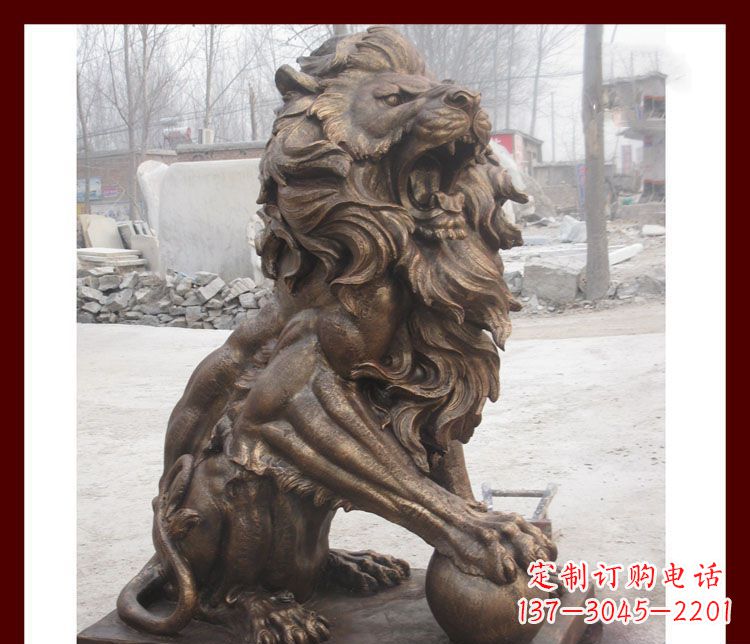 沧州传统工艺——踩球欧式狮子铜雕