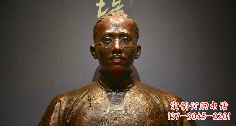 沧州蔡元培传承新中国先驱精神的铜雕