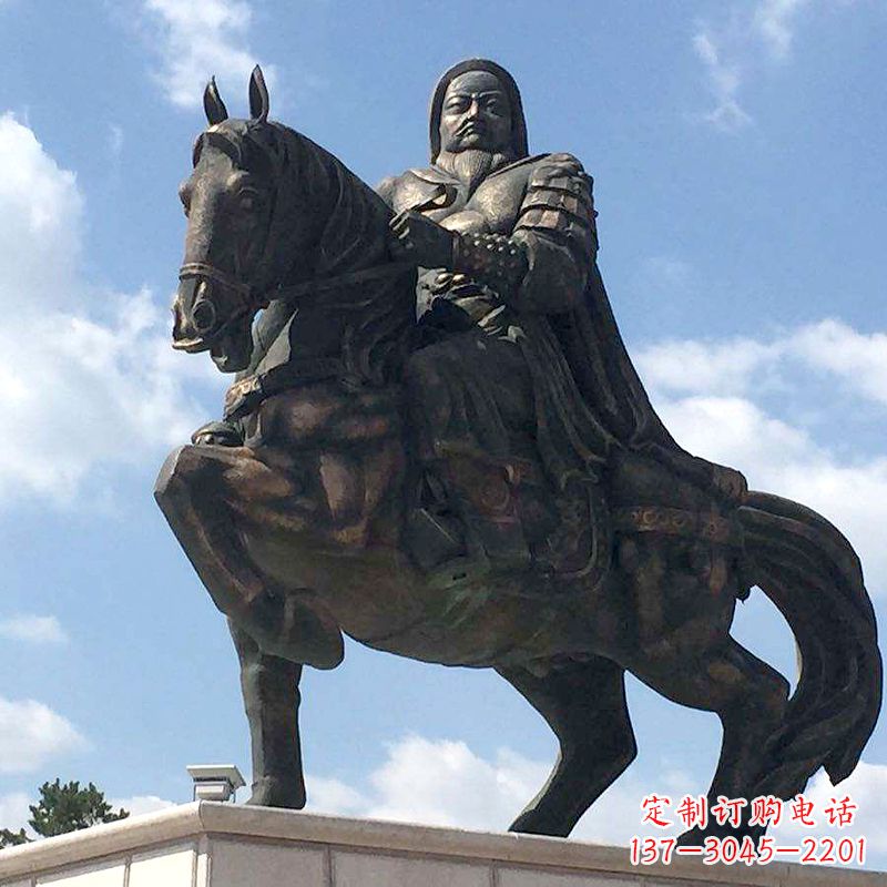 沧州成吉思汗驰骋铜像象征着不朽的传奇