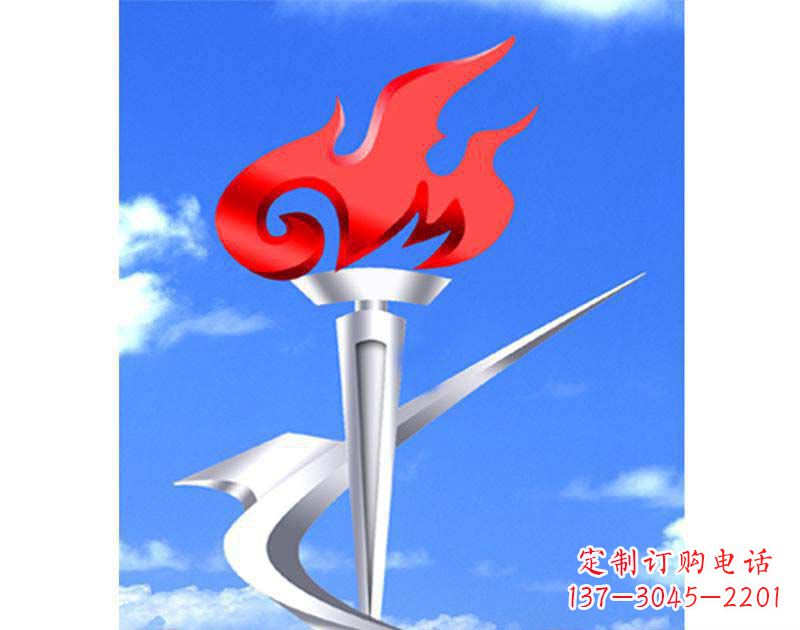 沧州城市文化的象征——不锈钢火炬雕塑