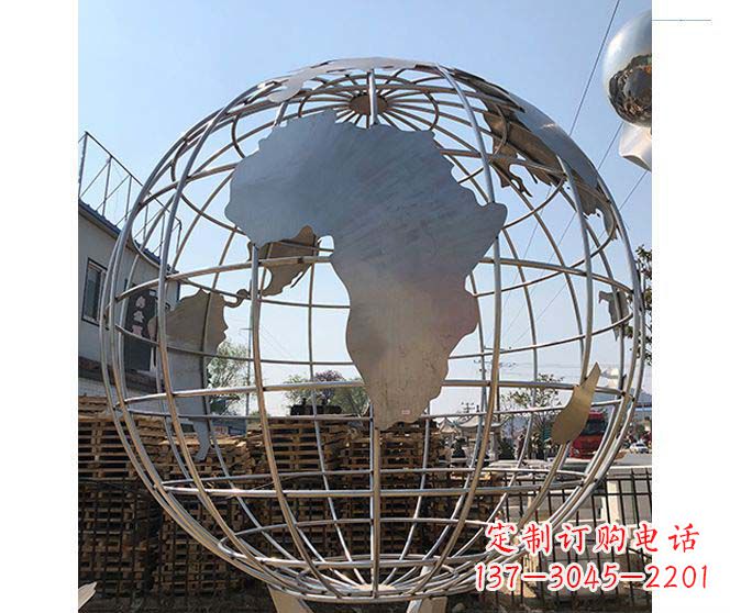 沧州以城市为灵感的不锈钢地球仪雕塑
