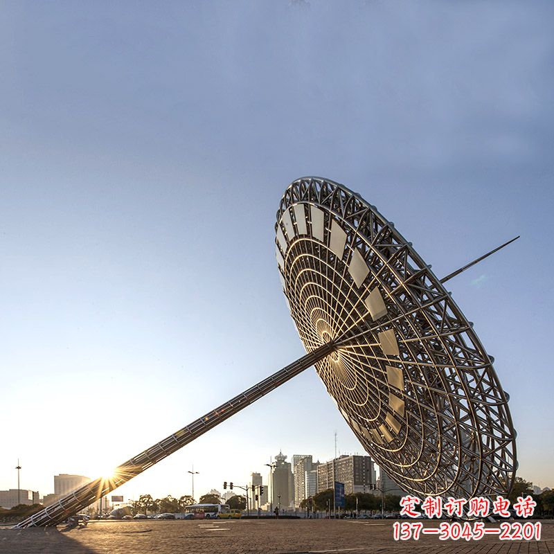 沧州引领城市风采的大型不锈钢创意日晷雕塑
