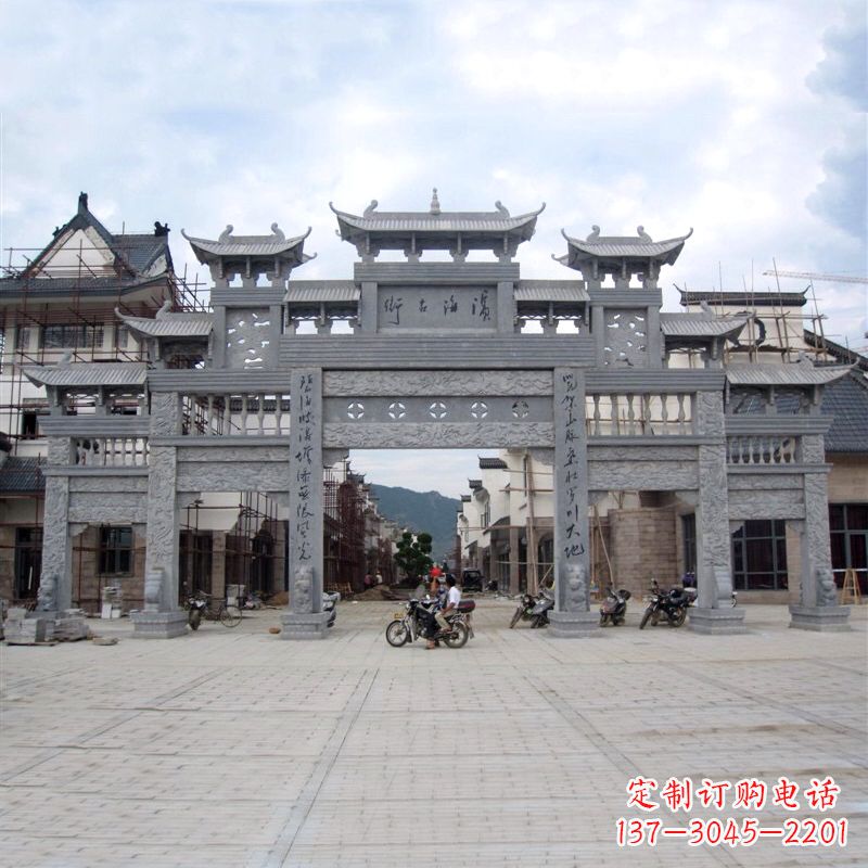 沧州五门石雕牌坊传承中国古典雕塑文化