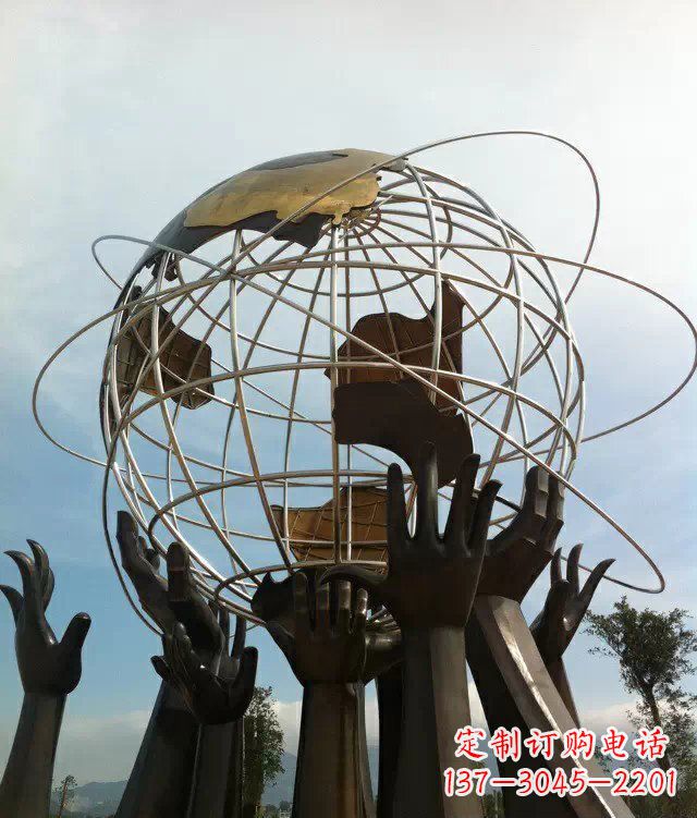 沧州石家庄的地球雕塑一个城市的精神象征