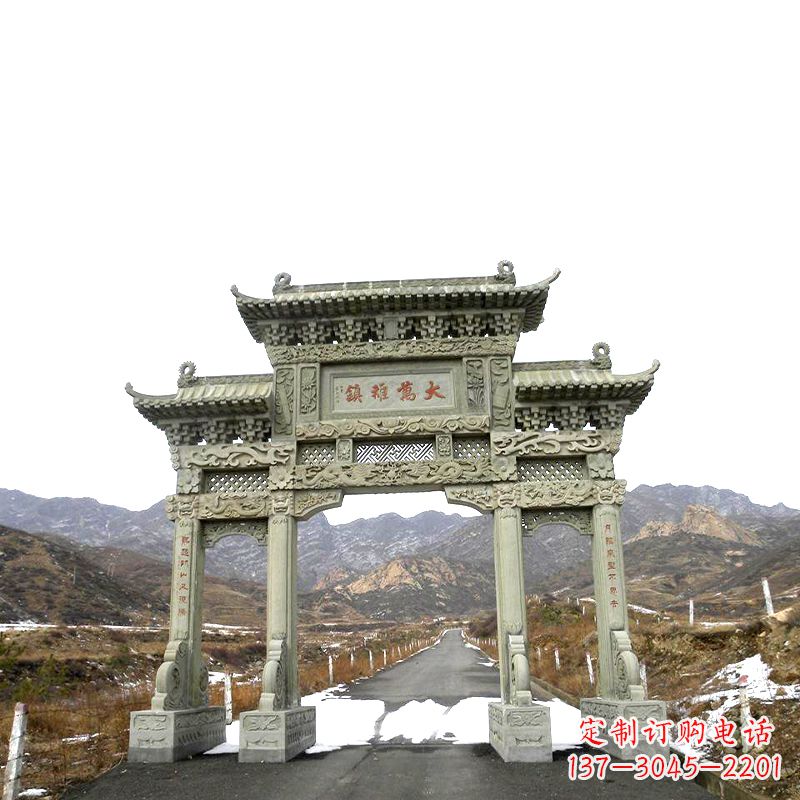 沧州三门石牌坊雕塑——古韵依旧