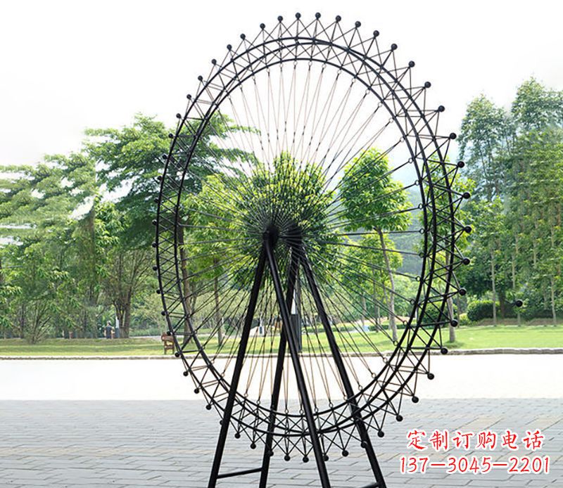 沧州不锈钢摩天轮雕塑视觉与空间的结合